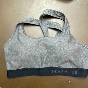 Grey compression sports bra UA